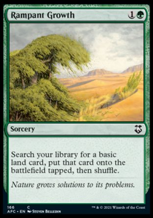 (166) Magic The Gathering Commander: Adventures in the Forgotten Realms Single: Rampant Growth Common