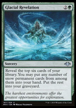 (167/254) Magic The Gathering Modern Horizons Single: Glacial Revelation Holo Uncommon