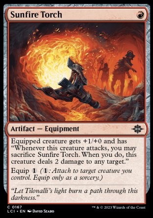 (167) Magic The Gathering The Lost Caverns of Ixalan Single: Sunfire Torch Holo Common