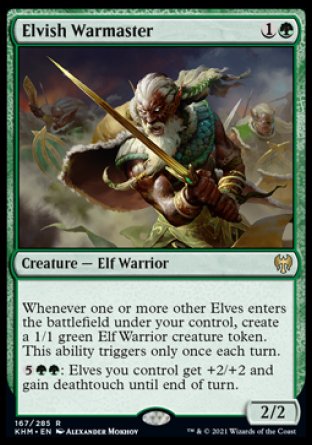 (167) Magic The Gathering Kaldheim: Promos Single: Elvish Warmaster (V.2) Rare