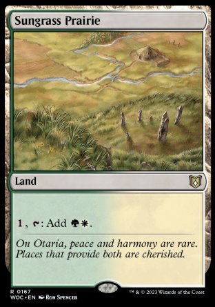 (167) Magic The Gathering Commander: Wilds of Eldraine Single: Sungrass Prairie Rare