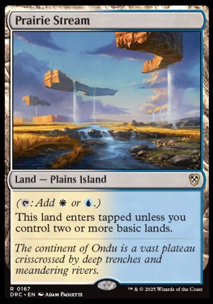 (167) Magic The Gathering Commander: Aetherdrift Single: Prairie Stream Rare