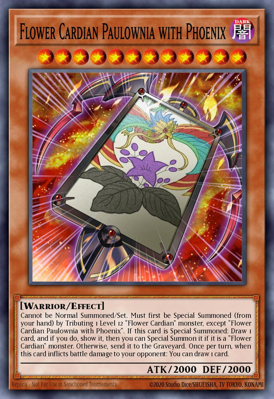 (134) YuGiOh TCG DLCS: Dragons of Legend: The Complete Series Single: Flower Cardian Paulownia with Phoenix  Common