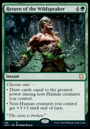 (168) Magic The Gathering Commander: Adventures in the Forgotten Realms Single: Return of the Wildspeaker Holo Rare