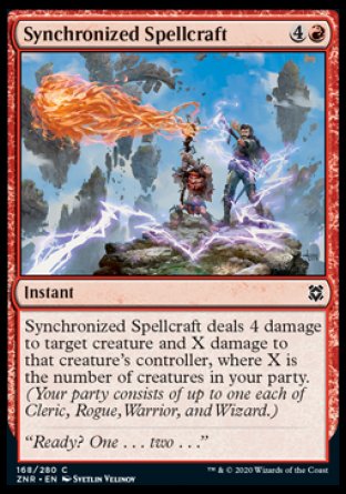 (168/280) Magic The Gathering Zendikar Rising Single: Synchronized Spellcraft Holo Common