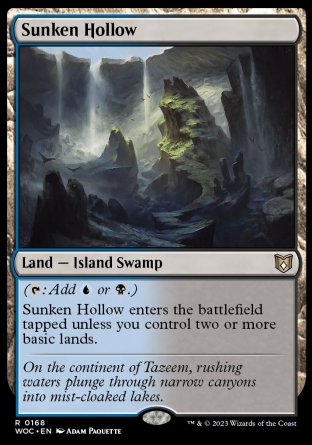 (168) Magic The Gathering Commander: Wilds of Eldraine Single: Sunken Hollow Rare