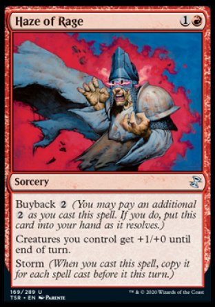 (169/289) Magic The Gathering Time Spiral Remastered Single: Haze of Rage Holo Uncommon