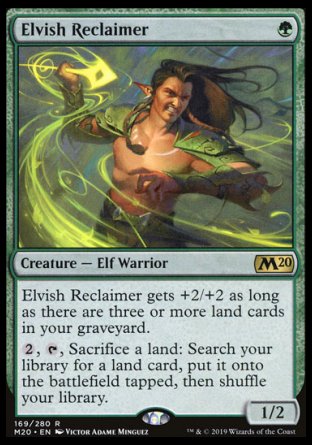 (169/280) Magic The Gathering Core 2020 Single: Elvish Reclaimer Holo Rare