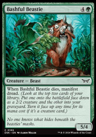 (169) Magic The Gathering Duskmourn: House of Horror Single: Bashful Beastie Common