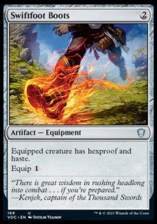 (169) Magic The Gathering Commander: Innistrad: Crimson Vow Single: Swiftfoot Boots Uncommon