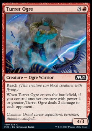 (169) Magic The Gathering Core 2021 Single: Turret Ogre Holo Common