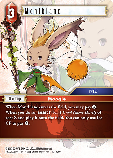 (020) Final Fantasy TCG Rebellion's Call Single: Montblanc (17-020) Holo Rare