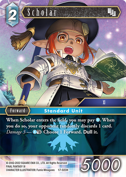 (023) Final Fantasy TCG Rebellion's Call Single: Scholar (17-023) (V.1) Holo Hero
