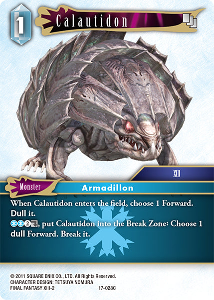 (028) Final Fantasy TCG Rebellion's Call Single: Calautidon (17-028) Holo Common