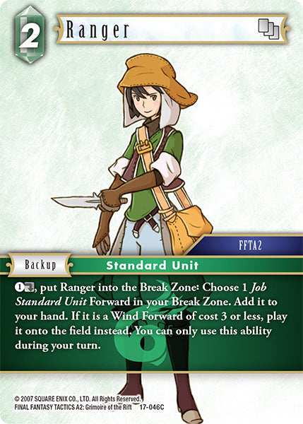(046) Final Fantasy TCG Rebellion's Call Single: Ranger (17-046) Common