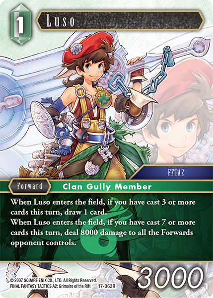 (063) Final Fantasy TCG Rebellion's Call Single: Luso (17-063) Rare