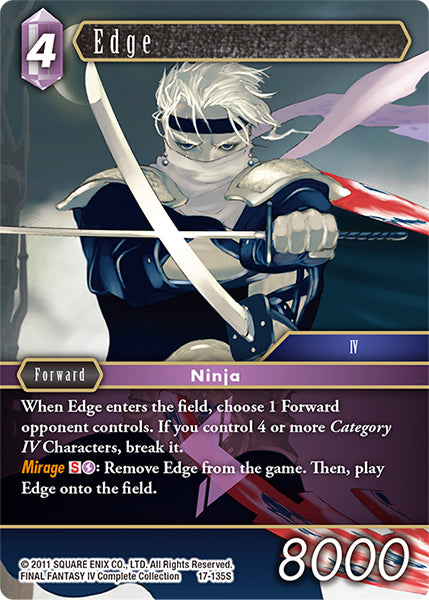 (135) Final Fantasy TCG Rebellion's Call Single: Edge (17-135) Holo Starter