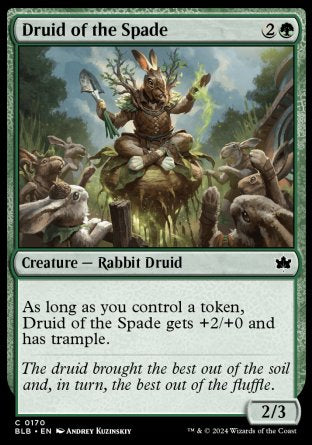 (170) Magic The Gathering Bloomburrow Single: Druid of the Spade  Common