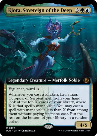 (170) Magic The Gathering March of the Machine: The Aftermath: Extras Single: Kiora, Sovereign of the Deep (V.3) Holo Mythic