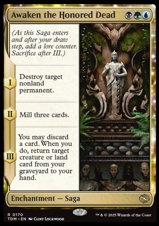 (170) Magic The Gathering Tarkir: Dragonstorm: Promos Single: Awaken the Honored Dead (V.2) Holo Rare