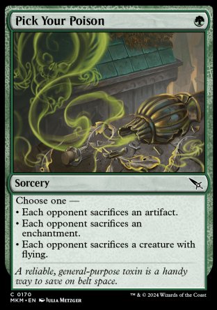 (170) Magic The Gathering Murders at Karlov Manor Single: Pick Your Poison Common