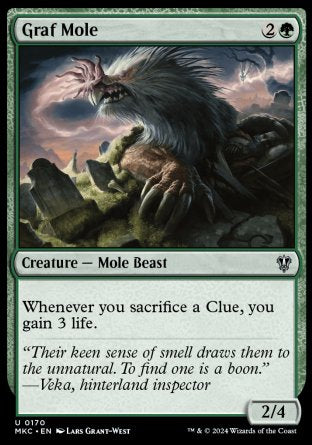 (170) Magic The Gathering Commander: Murders at Karlov Manor Single: Graf Mole Uncommon