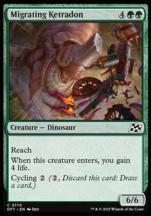 (170) Magic The Gathering Aetherdrift Single: Migrating Ketradon Holo Common