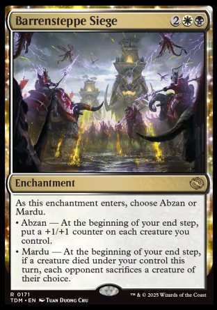 (171) Magic The Gathering Tarkir: Dragonstorm: Promos Single: Barrensteppe Siege (V.1) Rare