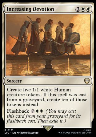 (171) Magic The Gathering Commander: The Lord of the Rings: Tales of Middle-earth Single: Increasing Devotion Rare