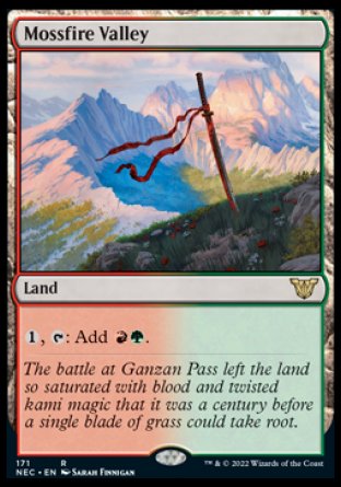(171) Magic The Gathering Commander: Kamigawa: Neon Dynasty Single: Mossfire Valley Rare