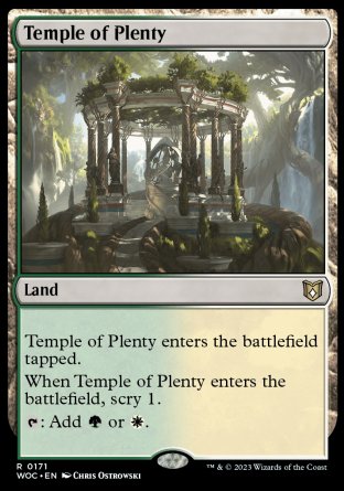 (171) Magic The Gathering Commander: Wilds of Eldraine Single: Temple of Plenty Rare