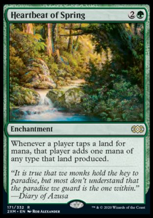 (171/332) Magic The Gathering Double Masters Single: Heartbeat of Spring Holo Rare