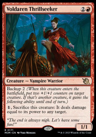 (171) Magic The Gathering March of the Machine Single: Voldaren Thrillseeker Holo Rare