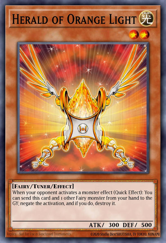 (068) YuGiOh TCG MZTM: Maze of the Master Single: Herald of Orange Light  Rare