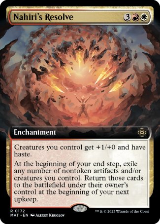 (172) Magic The Gathering March of the Machine: The Aftermath: Extras Single: Nahiri's Resolve (V.3) Rare