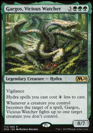 (172/280) Magic The Gathering Core 2020 Single: Gargos, Vicious Watcher Holo Rare