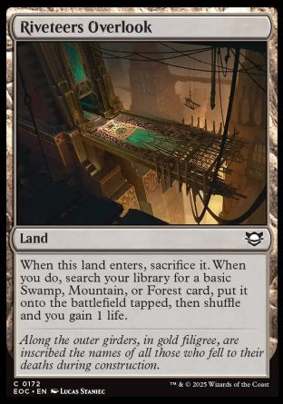 (172) Magic The Gathering Commander: Edge of Eternities Single: Riveteers Overlook Common
