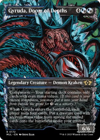 (172) Magic The Gathering Multiverse Legends Single: Gyruda, Doom of Depths (V.4) Holo Rare