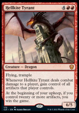 (172) Magic The Gathering Commander: Strixhaven Single: Hellkite Tyrant Mythic