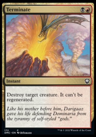 (172) Magic The Gathering Commander: Dominaria United Single: Terminate Common