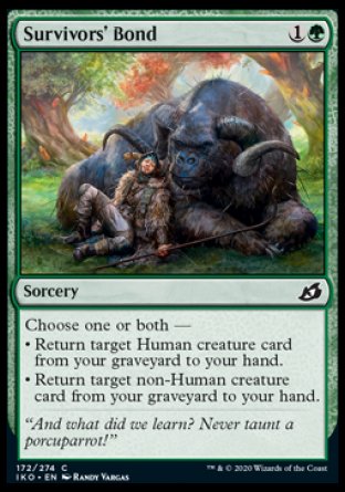 (172/274) Magic The Gathering Ikoria: Lair of Behemoths Single: Survivors' Bond Holo Common