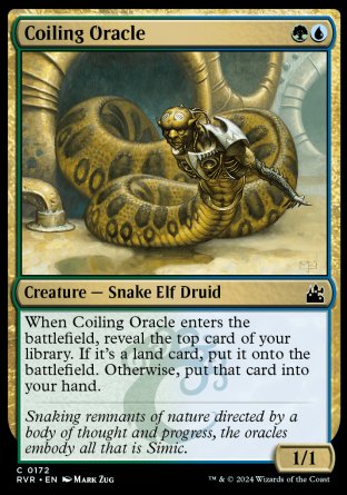 (172) Magic The Gathering Ravnica Remastered Single: Coiling Oracle Common