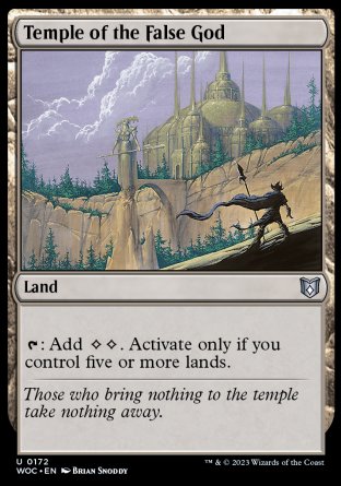(172) Magic The Gathering Commander: Wilds of Eldraine Single: Temple of the False God Uncommon