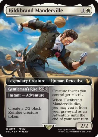 (173) Magic The Gathering Commander: Magic: The Gathering - FINAL FANTASY: Extras Single: Hildibrand Manderville // Gentleman's Rise Holo Rare