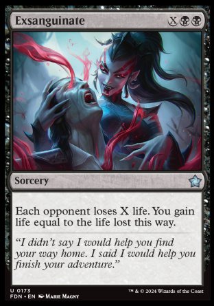 (173) Magic The Gathering Magic: The Gathering Foundations Single: Exsanguinate Uncommon