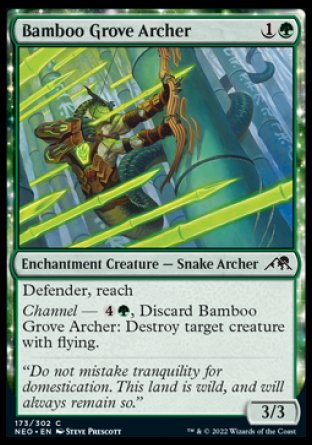 (173) Magic The Gathering Kamigawa: Neon Dynasty Single: Bamboo Grove Archer Holo Common