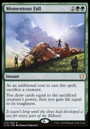 (173) Magic The Gathering Commander 2019 Single: Momentous Fall Rare