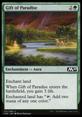 (173/280) Magic The Gathering Core 2020 Single: Gift of Paradise Holo Common