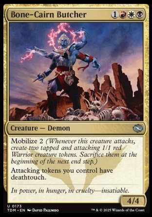 (173) Magic The Gathering Tarkir: Dragonstorm Single: Bone-Cairn Butcher Holo Uncommon