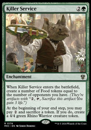 (174) Magic The Gathering Commander: Murders at Karlov Manor Single: Killer Service Rare